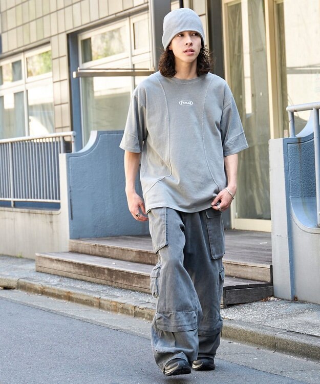 WEGO マルチポケットワイドカーゴパンツ スミクロ