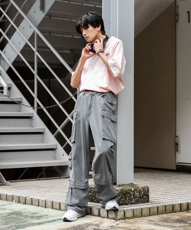 WEGO マルチポケットワイドカーゴパンツ スミクロ