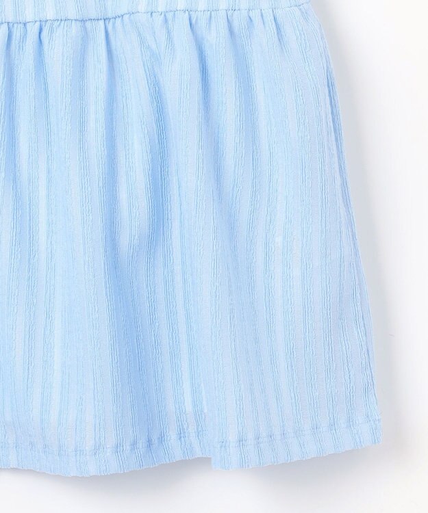 組曲 KIDS 【110-140㎝】レースカットソーコンビ チュニック サックスブルー系