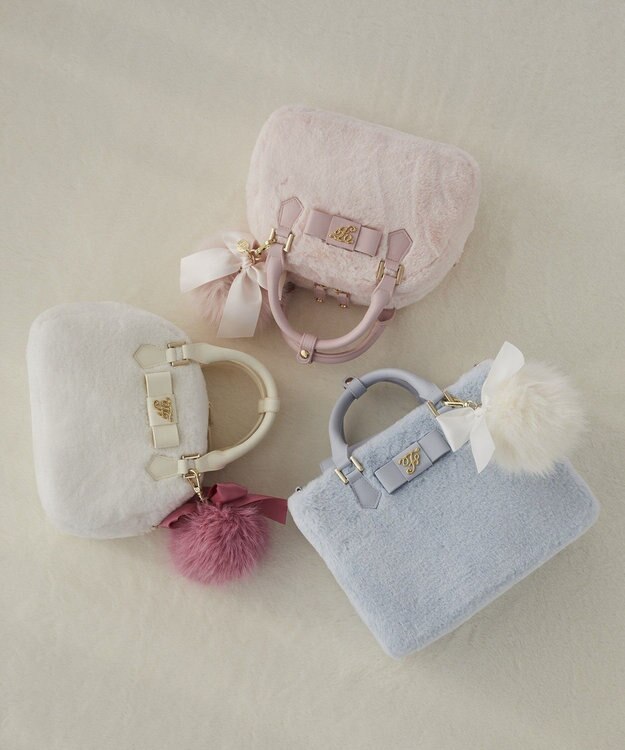 Maison de FLEUR フェイクファーポンポンチャーム Light Pink