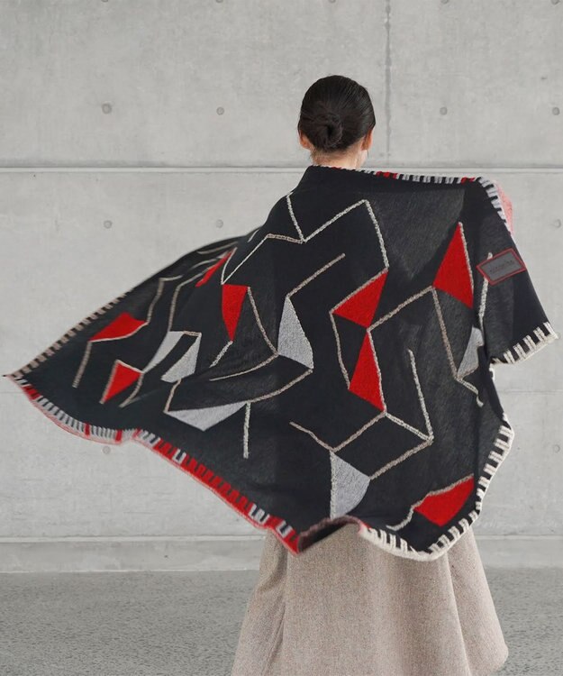 nitorito 【UNISEX】迷路 ストール black