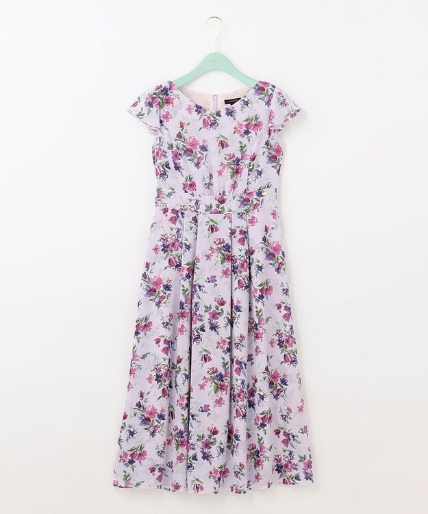 TOCCA 【洗える！】WATERCOLOR HARMONY ロングドレス ライラック系