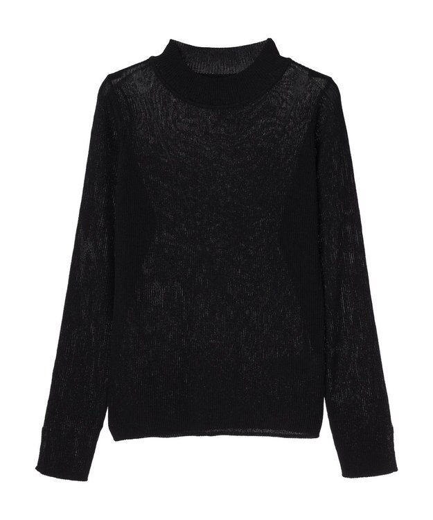 earth music&ecology シアーリブニットプルオーバー Black