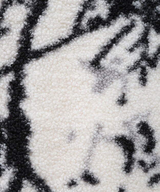 Green Parks リバーシブルプリント柄ボアブルゾン Ecru