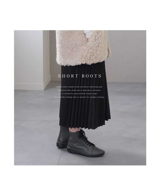 Pointer 本革軽量ブーツ レディース グレー