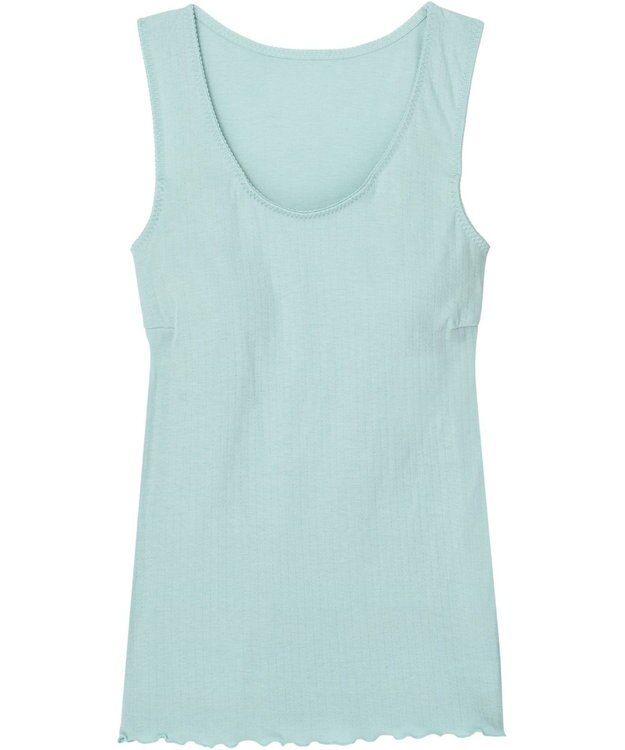 ワコール／睡眠科学 【ねはだ着】　カップ付きインナー　キャミソール　超長綿使用　なめらかでやわらかい風合い　睡眠科学／ワコール　YCX528 グリーン