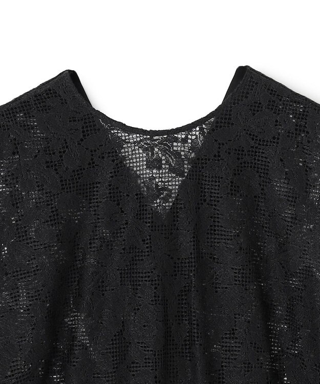 BEIGE， FLUORITE / 異素材コンビ レースブラウス Black