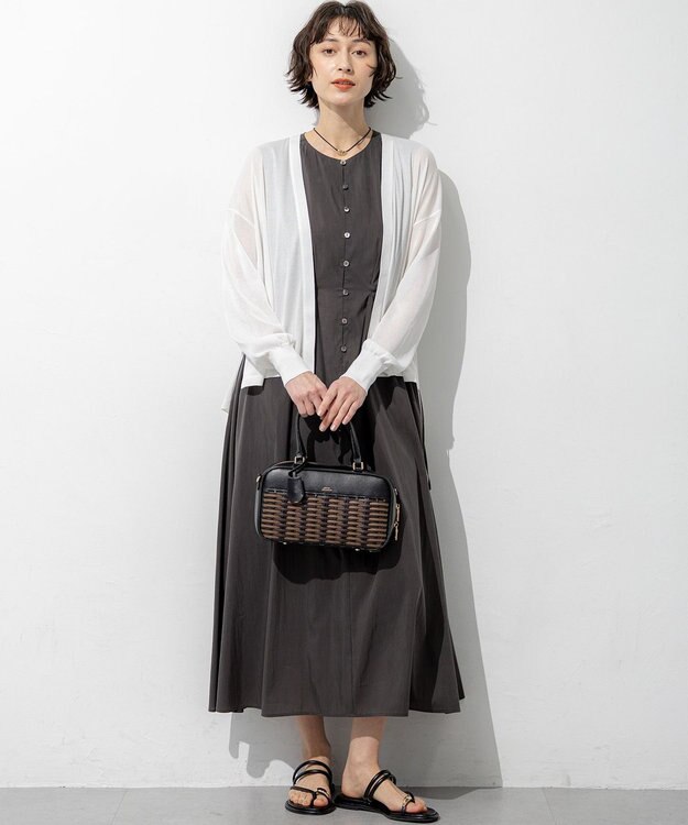 23区 【Oggi掲載】バスケットメッシュ ボストンバッグ ブラック系