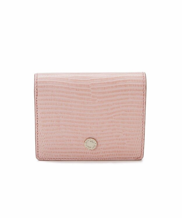 TOPKAPI 【TOPKAPI】イタリアンレザー リザード型押し 二つ折り 財布 LUCIA ルチア ピンクグレー