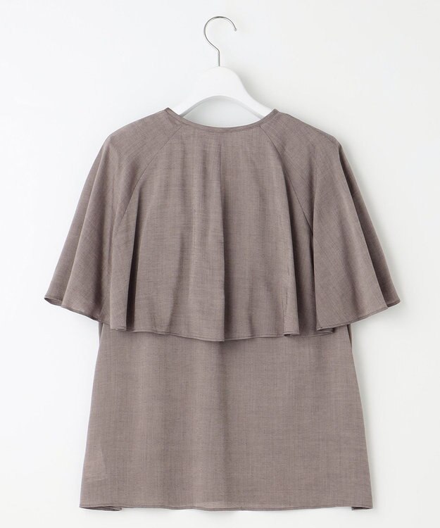 自由区 S 【洗える】キュプラシアー ブラウス セピア