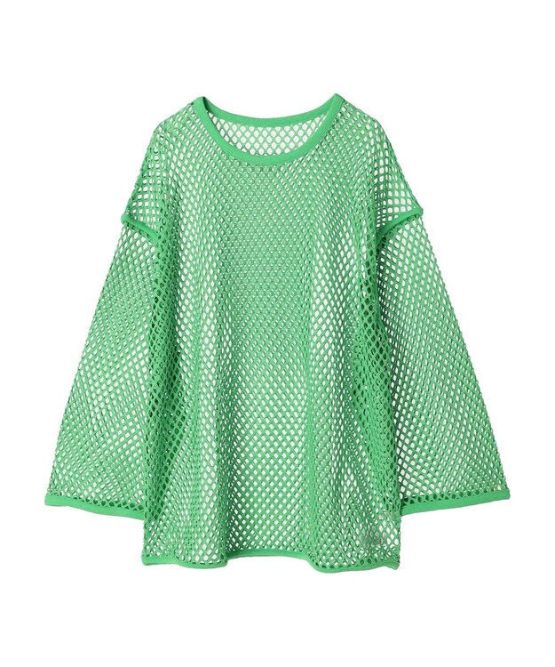 earth music&ecology メッシュチュニック Lime Green