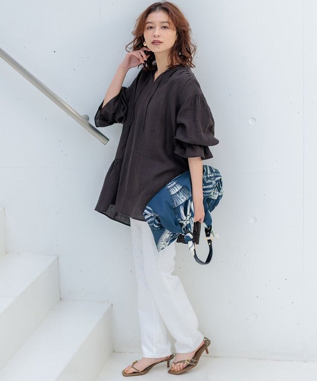 23区 【CLASSY.6月号掲載/Oggi4月号掲載】オリジナル スカーフ バッグ ネイビー系