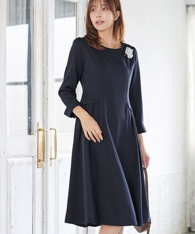Tiaclasse 【XSサイズ追加・新色追加】サイドフラップワンピース ネイビー