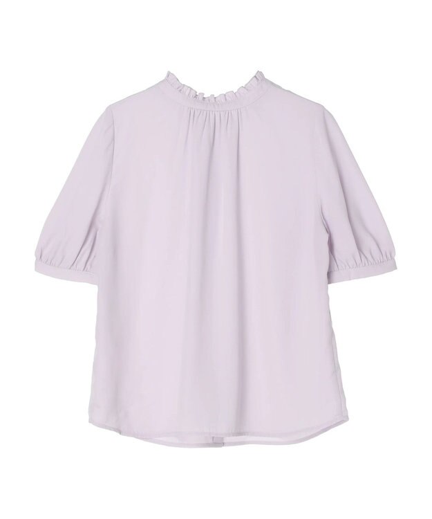earth music&ecology ２ｗａｙスタンドフリル半袖ブラウス Lavender