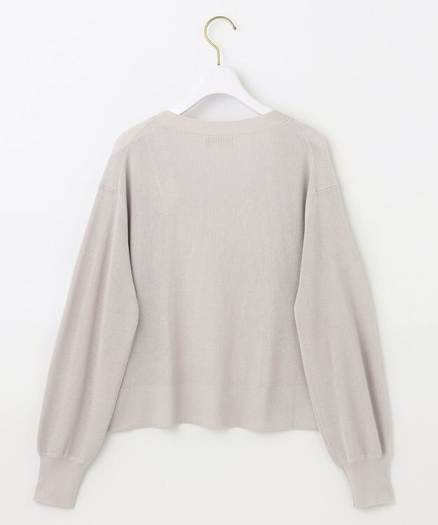 ANY SIS S 【洗える】ショートレングストッパー カーディガン アイスグレー