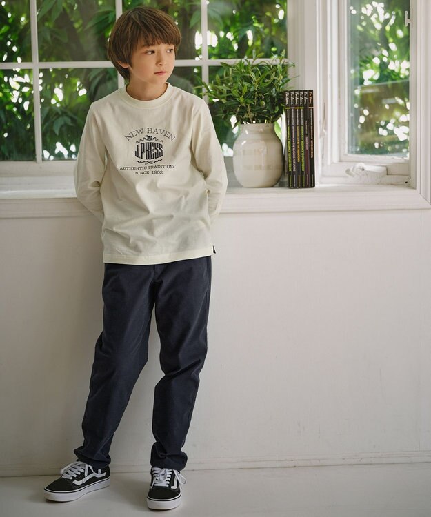 J.PRESS KIDS 【110-130cm】フロントロゴ カットソー エクリュ系