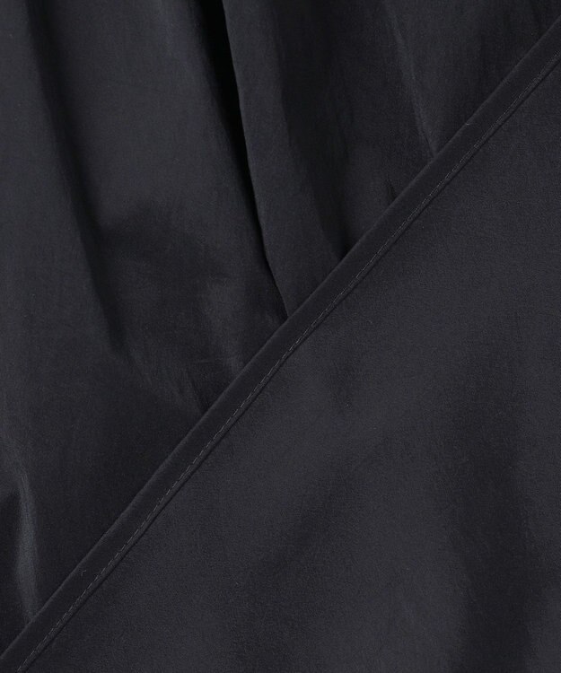 uncrave シルクライクタフタ ボウタイブラウス ブラック