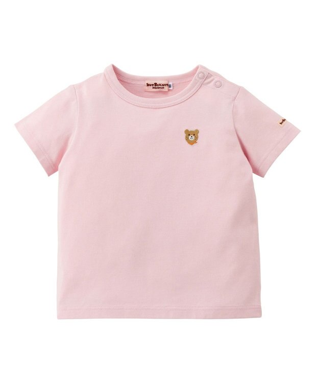 MIKI HOUSE HOT BISCUITS 【70-120cm】【Everyday Series】ワンポイント 半袖Tシャツ チェリーピンク