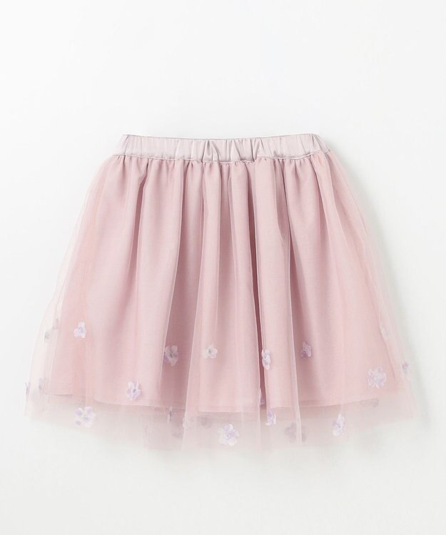 組曲 KIDS 【S-Lサイズ】ミスティフラワー スカート ピンク