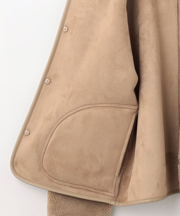 ANY SIS 【2WAY】リバーシブルショートボア アウター ベージュ