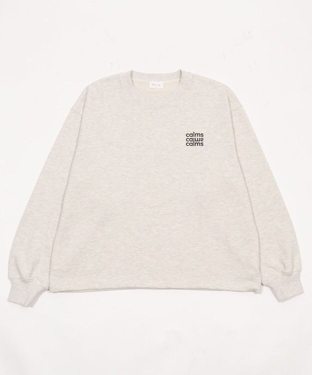 WEGO 【ユニセックス着用ITEM】ショートドロストワンポイント刺繍プルオーバー 杢グレー