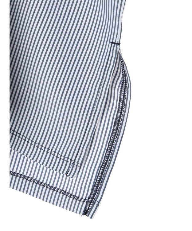 Green Parks 異素材脇切り替えドッキングプルオーバー Navy