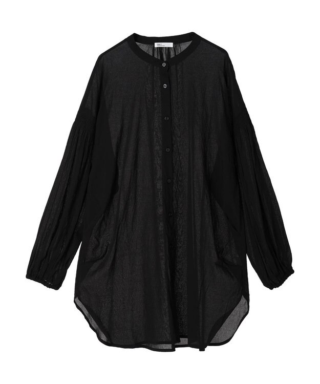 CRAFT STANDARD BOUTIQUE ウ゛ィンテージボイルソデシャーリングチュニック Black