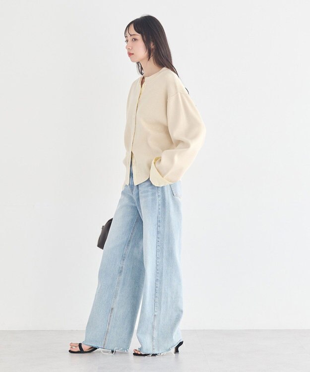 earth music&ecology フェイクレイヤードカーディガン Ivory