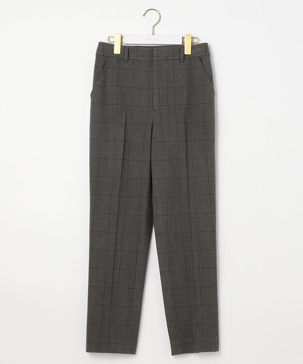 ANY SIS 【蓄熱効果】サーモトロン 2WAYストレッチ テーパードパンツ（チェック柄） チャコールチェック