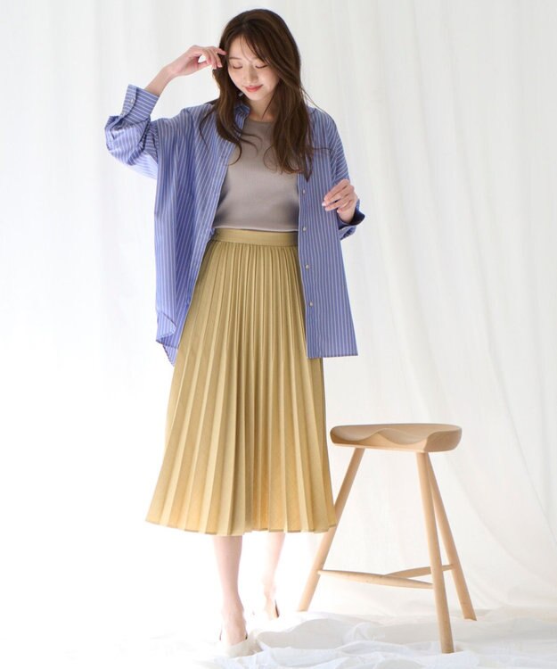 ANY 【UVケア・吸水速乾・接触冷感】ラク映えドライシャツ ブルー系