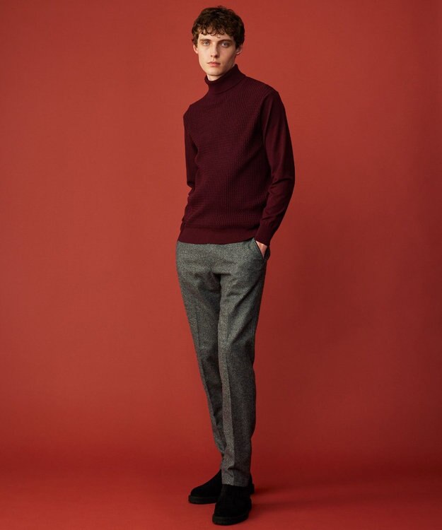 JOSEPH ABBOUD 【ストレッチ/JAPANファブリック】カシミヤブレンドリサイクルウール パンツ ライトグレー系