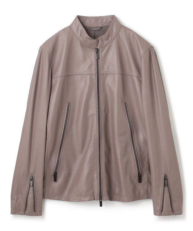 JOSEPH HOMME ライトラムナッパ レザー   シングルライダース ベージュ系