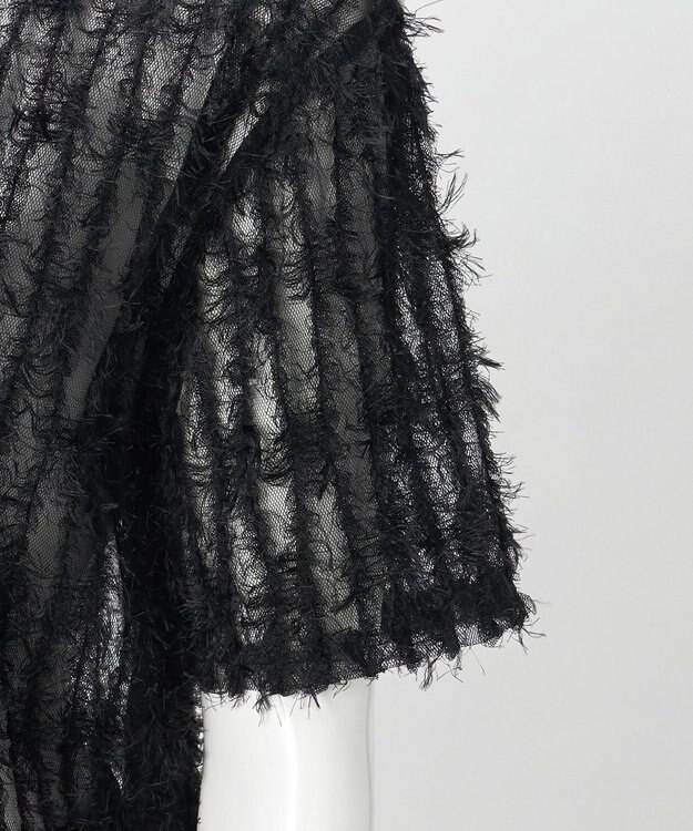 23区 【GOLD LABEL】フェザーチュール Tシャツ ブラック