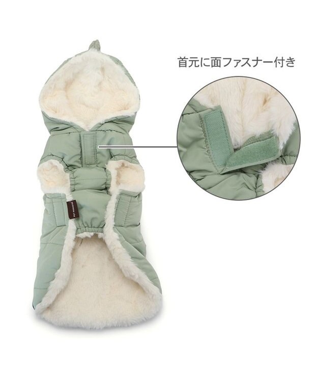 PET PARADISE ペットパラダイス 線赤外線 恐竜  綿入り ベスト 小型犬 グリーン