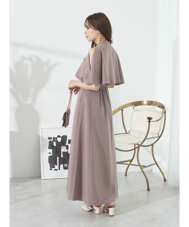 earth music&ecology ＳＥＴ２点ケープ＋キャミワンピース Black