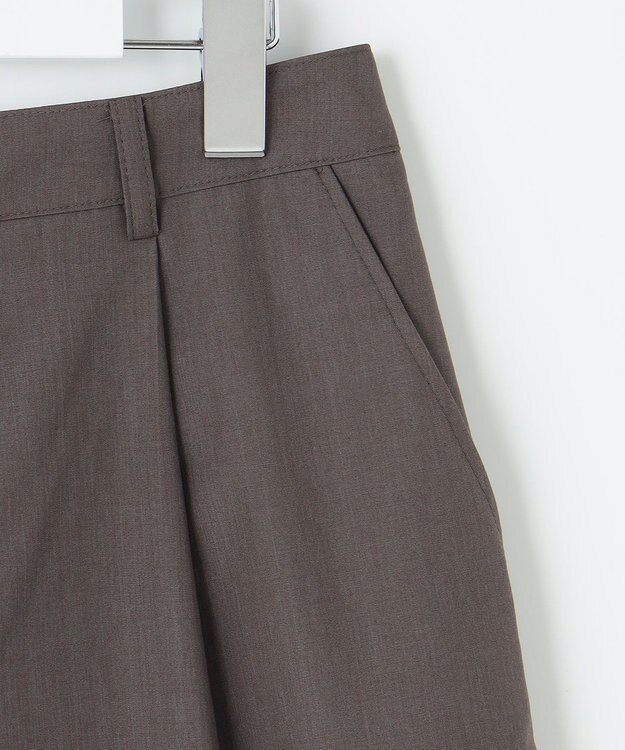 J.PRESS LADIES S 【洗える】ソフトシャンブレー ワイド パンツ スレート系