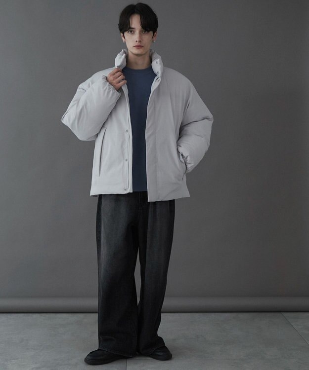 WEGO 【ユニセックス着用ITEM】ショートパデッドブルゾン ライトグレー