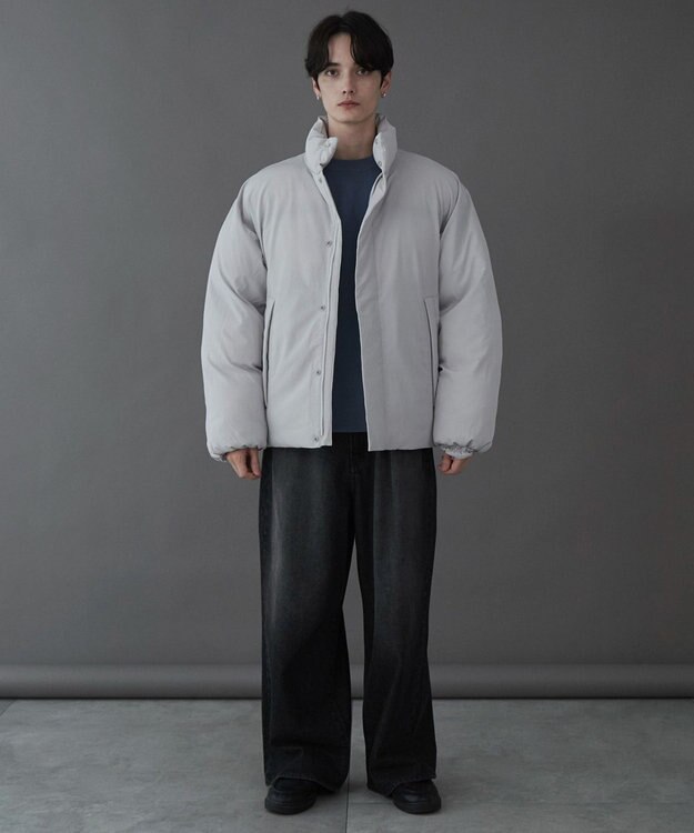 WEGO 【ユニセックス着用ITEM】ショートパデッドブルゾン ライトグレー