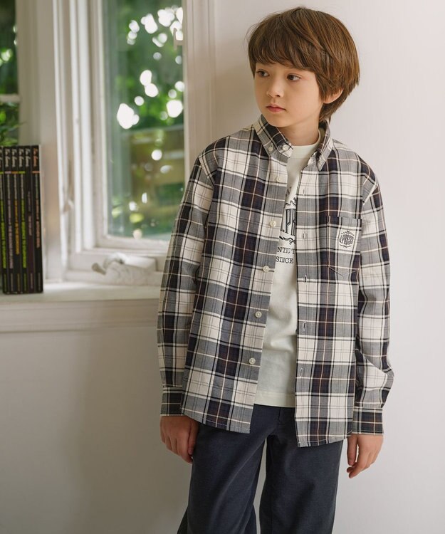 J.PRESS KIDS 【110-130cm】フロントロゴ カットソー エクリュ系