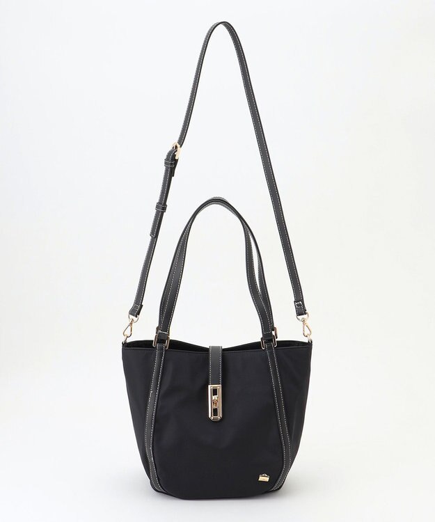 LA BAGAGERIE ひねり金具付きエレガンストート　Sサイズ ブラック