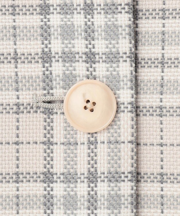 自由区 S 【洗える】オルタネートチェック コート ベージュ