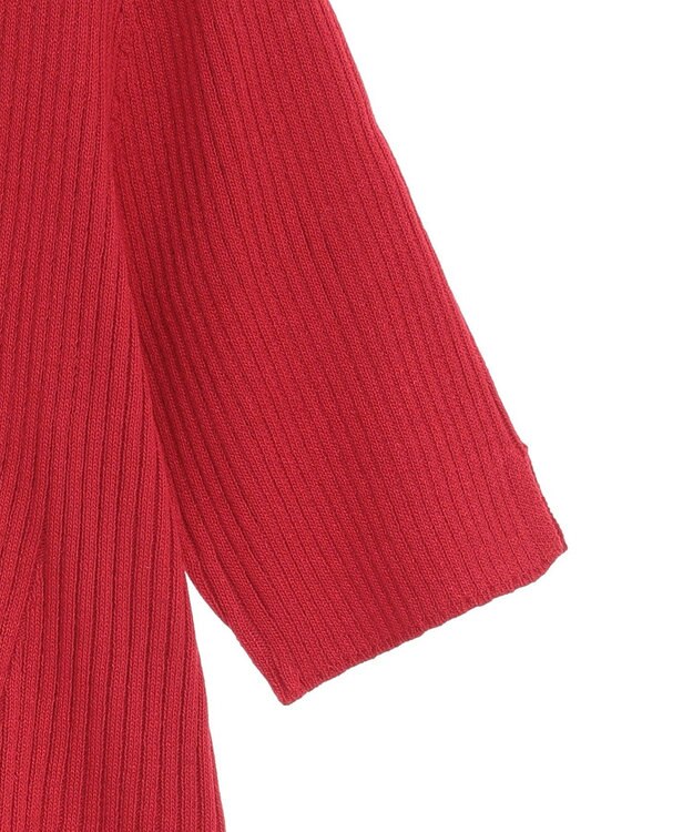 earth music&ecology 半袖ポロニットプルオーバー Red