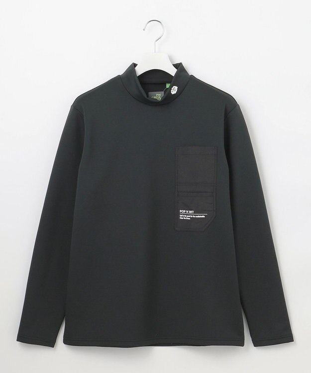 PW CIRCULUS 【MEN】裏フリースモックネックT ブラック系