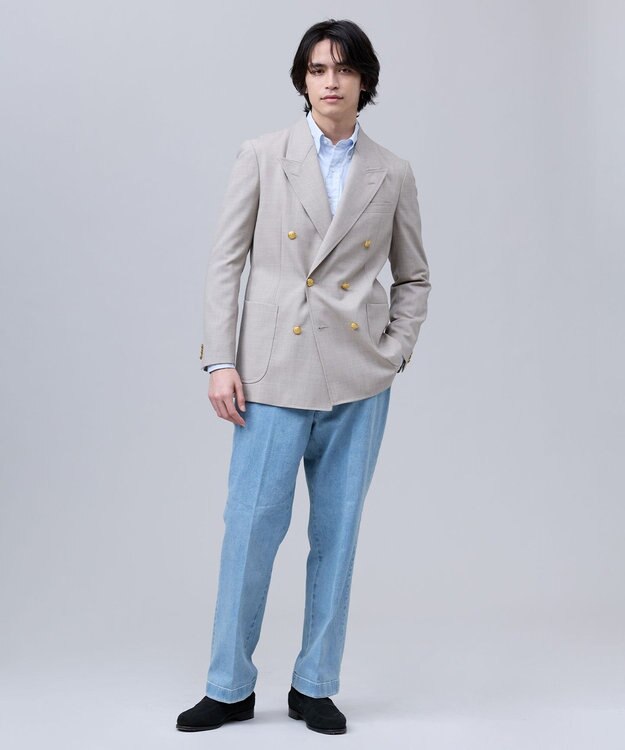 J.PRESS MEN 【J.PRESS ORIGINALS】【UNISEX】Cotton Broad Cloth Shirt / B.D. / Baggy-Fit スカイブルー系