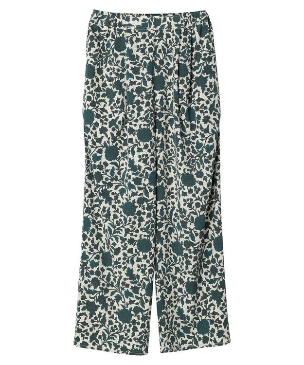 Green Parks ボタニカル柄イージーパンツ Green
