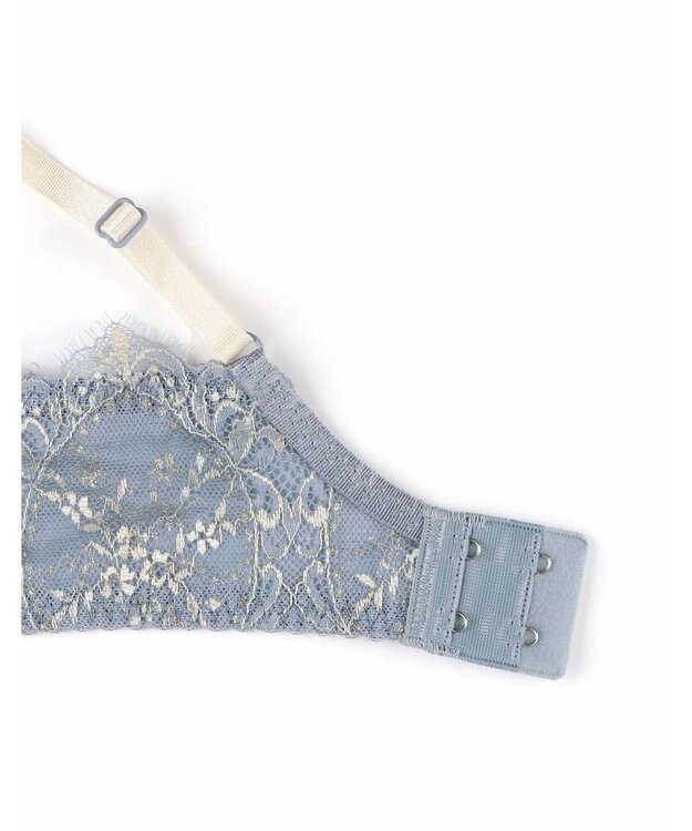 AMPHI ブラジャー 谷間メイク カップ上辺が浮きにくい Gカップまで対応 大きいサイズ 【Glama-Rich グラマリッチ ボリュームUPタイプ】 ブラ BYJ306 アンフィ／ワコール サックス