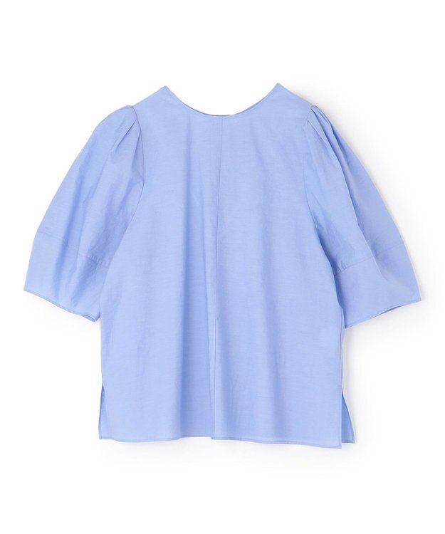 UNFILO ワッシャーブロード 2WAYブラウス ブルー