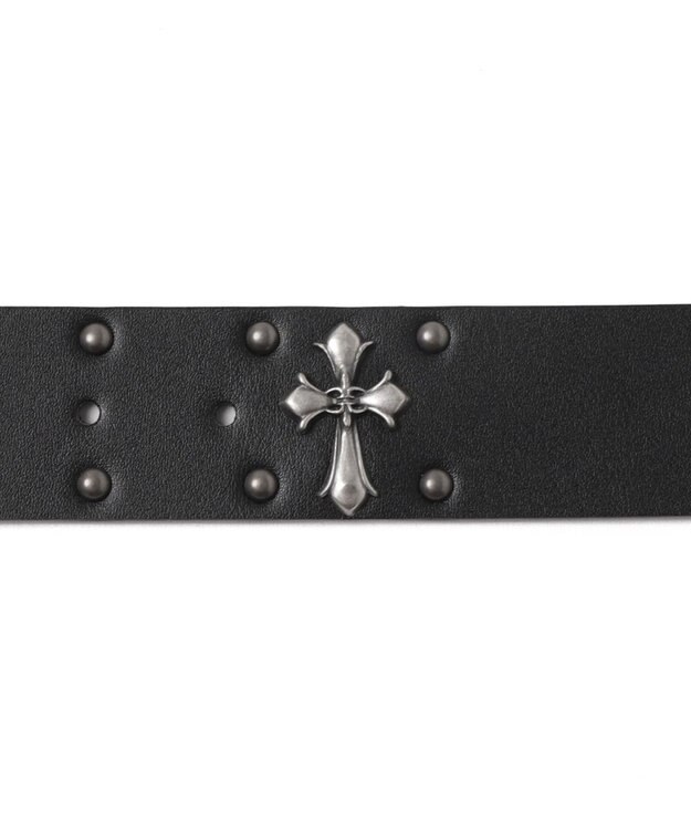 WEGO Mクロスモチーフスタッズベルト ブラック