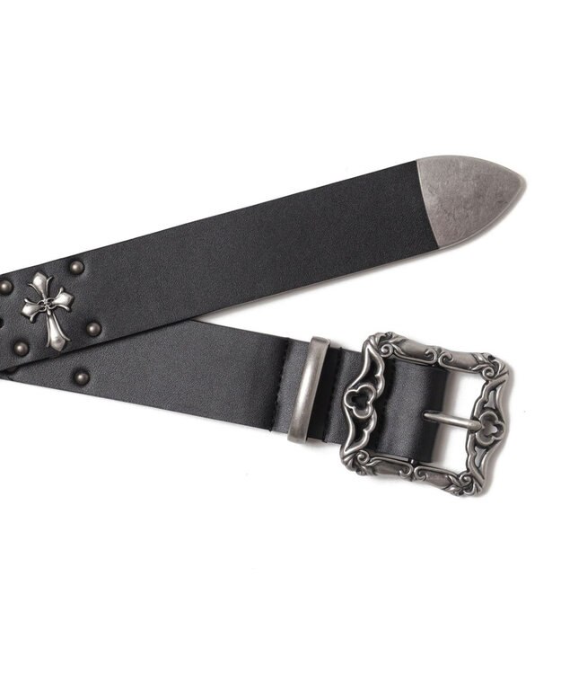 WEGO Mクロスモチーフスタッズベルト ブラック