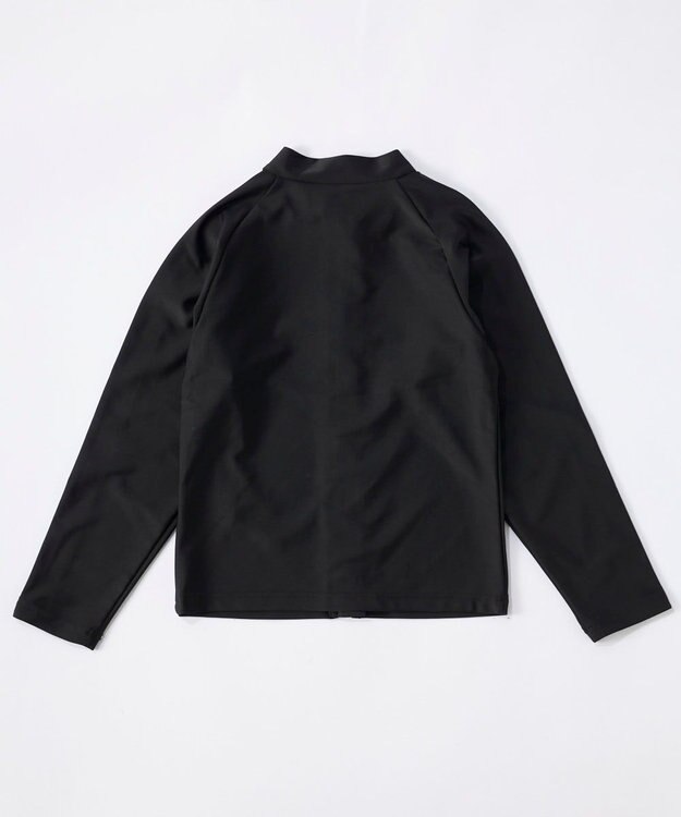 OP／FILA 【Kappa】ラインデザイン長袖ZIPラッシュガード ブラック